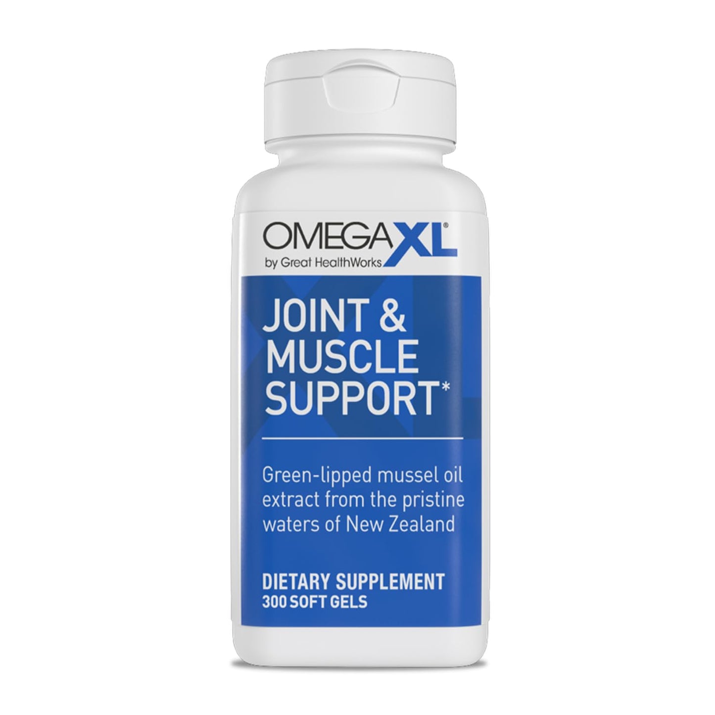 OmegaXL Joint Support Supplement - Natural Muscle Support, Green Lipped Mussel Oil, Soft Gel Pills, Drug-Free, 300 Count - Medaid International