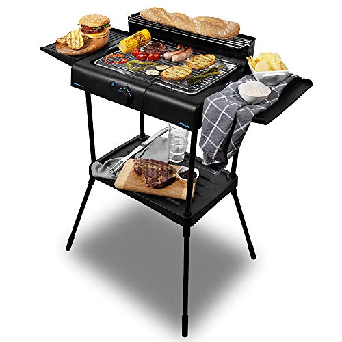 Cecotec - Stainless Steel Electric Grill with Adjustable Temperature & Grease Tray
