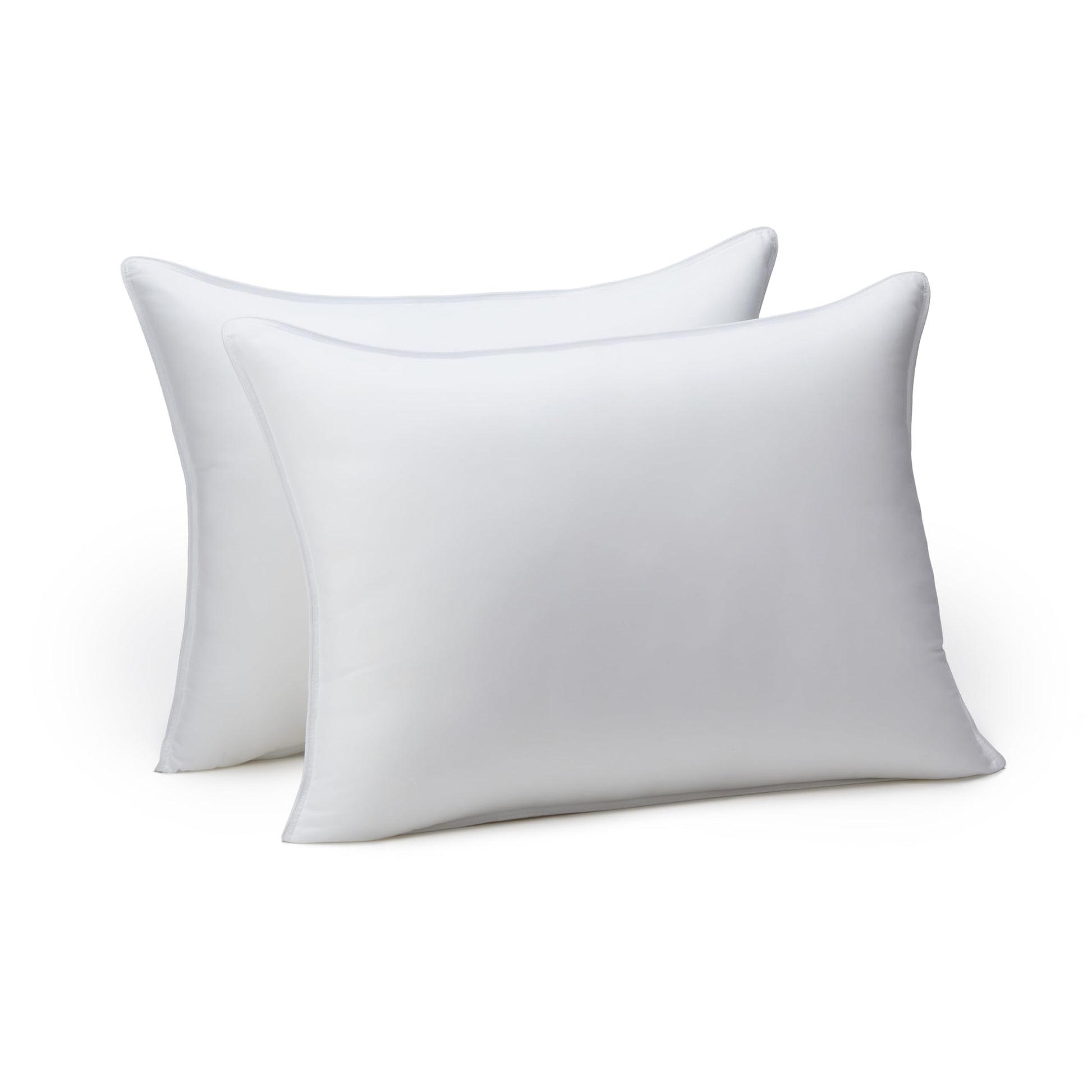 Amazon Basics Down Alternative Pillow for Back Side Sleepers, Medium Density, Standard Size, 26" x 20", 2-Pack, White - Medaid International