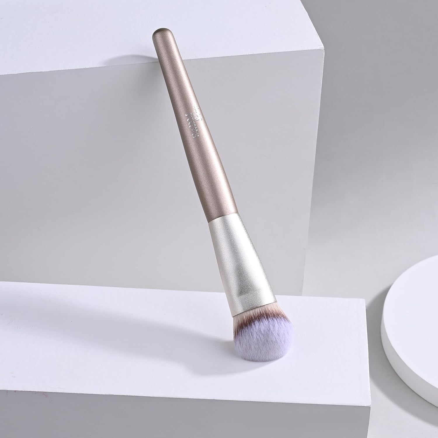 Contoured Makeup Brush - Foundation Blender Brush for Powder, Cream, Contour, Bronzer, Blush Blending & Highlighter - Professional Make Up Brush - Full Face Makeup Brush - Vegan & Cruelty Free - Medaid International