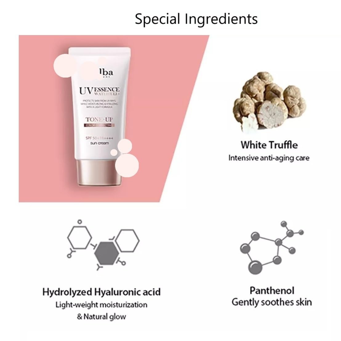Korea Vegan Skincare_New Italian White Truffle Essence Tone-up & Moisturizer Sun Cream 50ml/1.69 fl.oz SPF 50+/ PA++++ - Medaid International