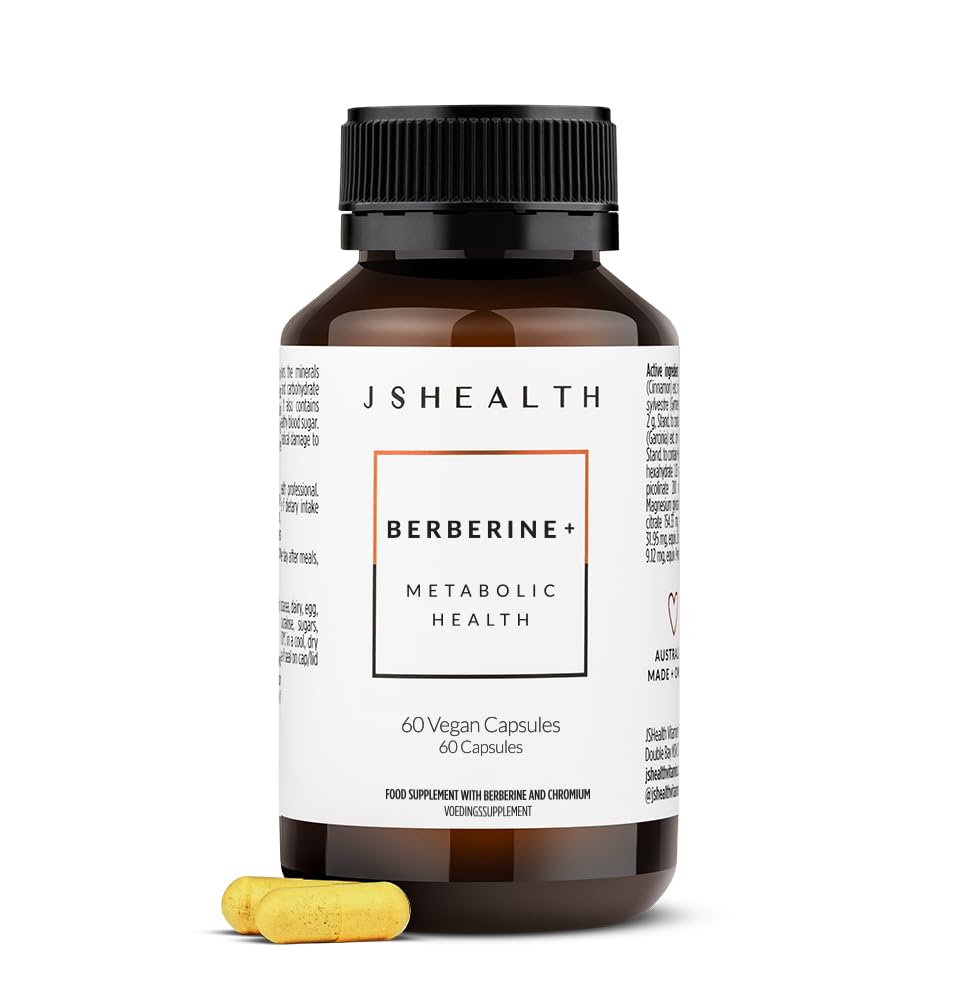 JSHealth Vitamins Berberine+ Formula — Berberine Supplement for Metabolic Health — Vegan, Gluten-Free & Non-GMO. (60 Tablets) - Medaid International