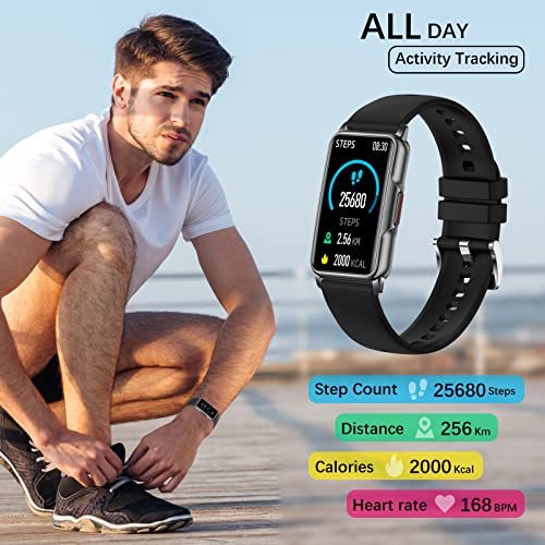 Ecosoon - IP68 Waterproof Smartwatch with Heart Rate Monitor & 123 Sports Modes