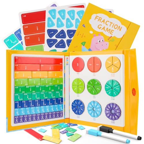 Fipke - 102 Pcs Magnetic Fraction Puzzle for Kids, Engaging Learning Tool
