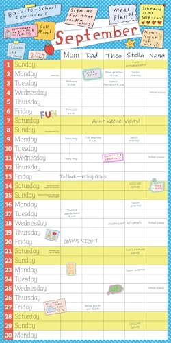 Mom's Family Wall Calendar 2024-2025: 17-Month Calendar August 2024-December 2025 - with stickers! - Medaid International