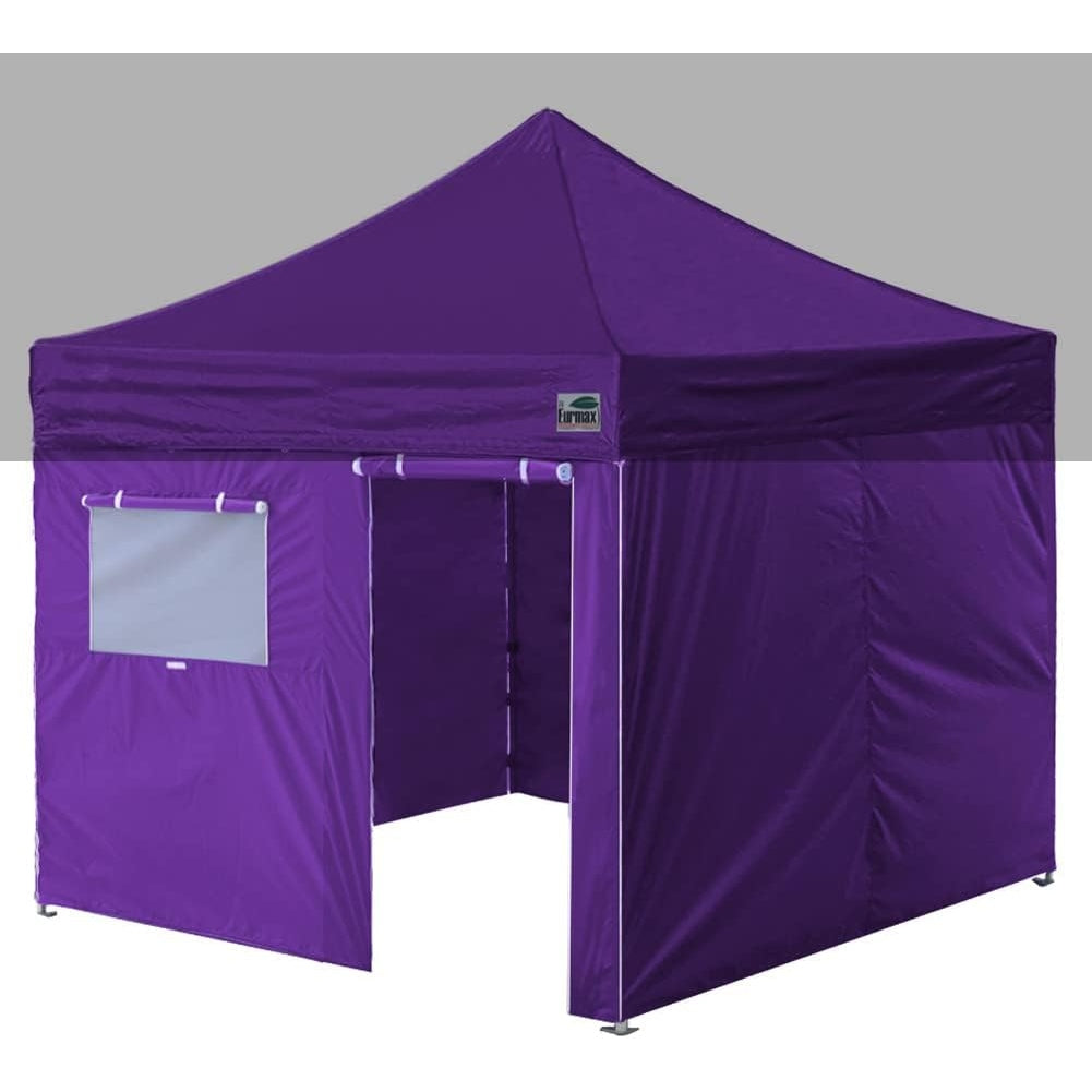 Eurmax USA Full Zippered Walls for 10 x 20 Easy Pop Up Canopy Tent,Enclosure Sidewall Kit with Roller Up Mesh Window and Door 4 Walls ONLY,NOT Including Frame and Top（White） - Medaid International
