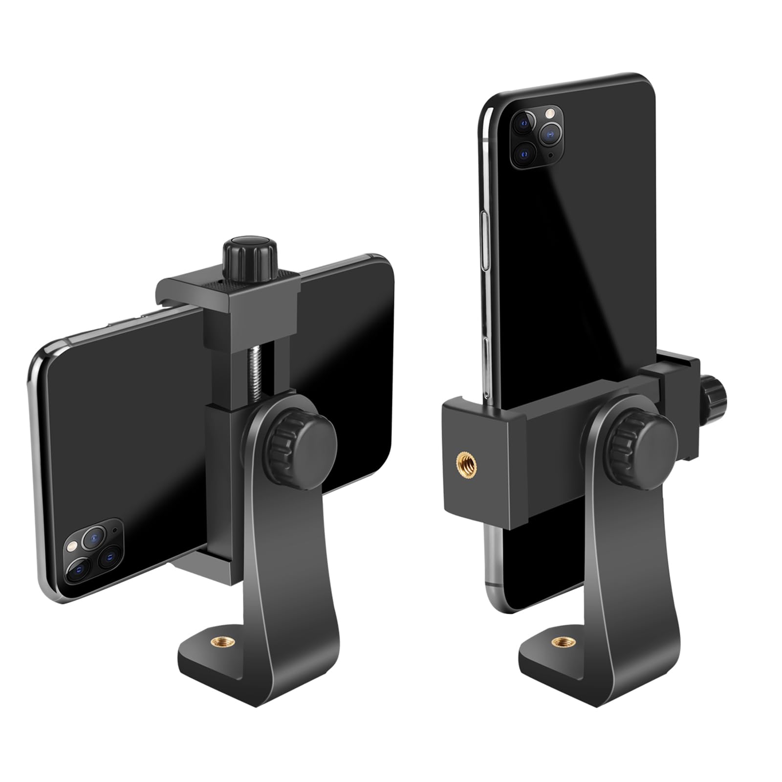SharingMoment Premium Smartphone Holder/Vertical and Horizontal Tripod Mount Adapter Rotatable Bracket with 1/4 inch Screw/Adjustable Clip for iPhone, Android Cell Phone, Selfie Stick, Camera Stand - Medaid International