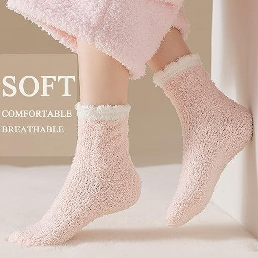 6 Pairs Womens Fuzzy Socks for Women, Warm Soft Christmas Sleeping Socks for Women Christmas Gift - Medaid International