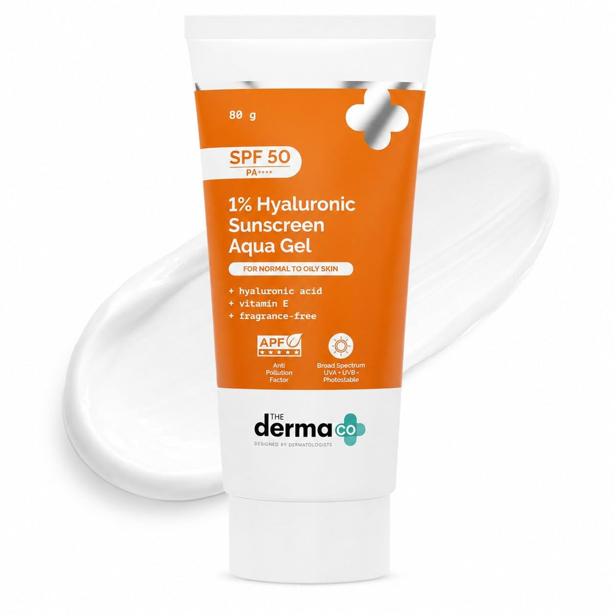 The Derma Co 1% Hyaluronic Sunscreen Aqua Gel SPF 50 PA++++, 50g