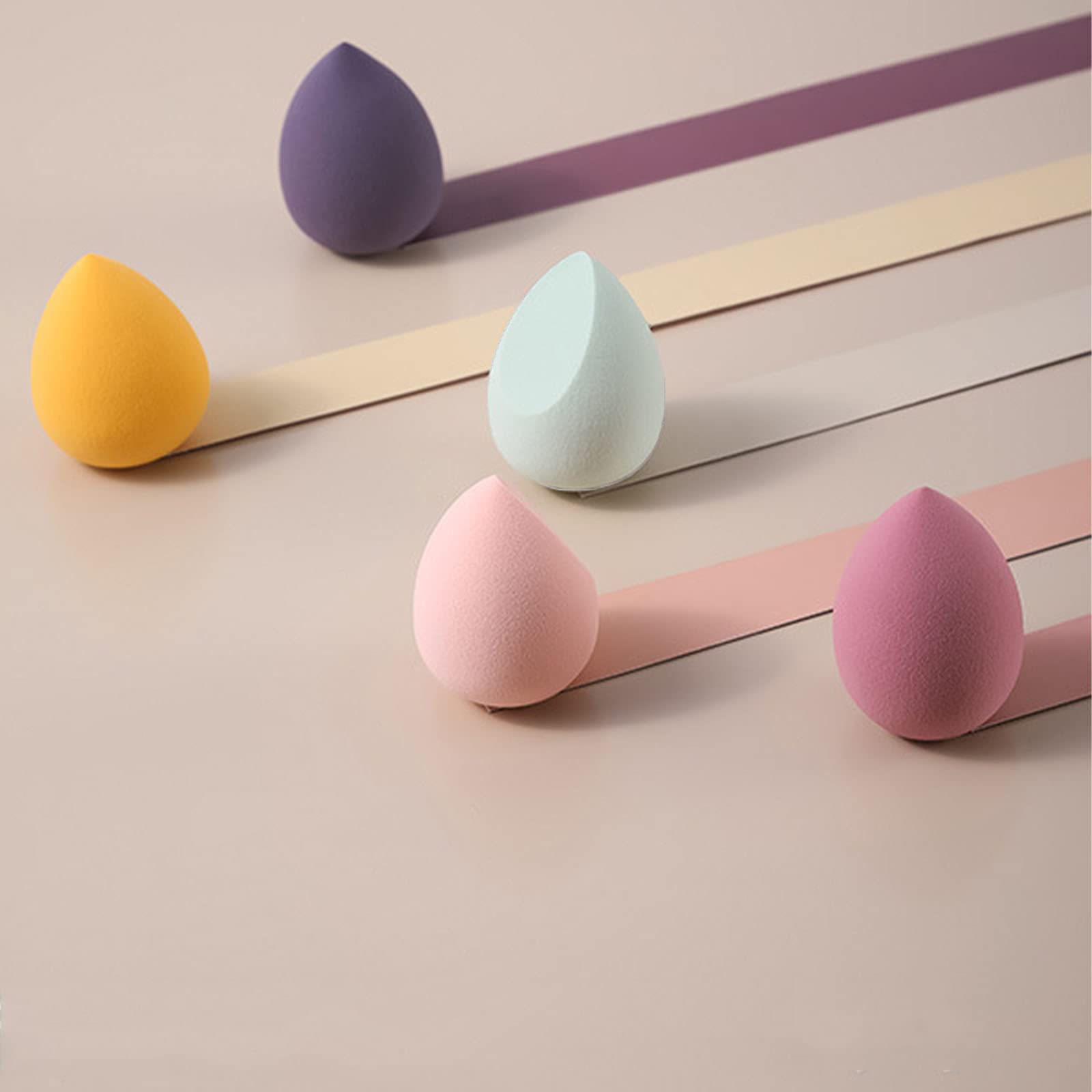 Makeup Sponge Blender DUAIU 4 Pack Beauty Blender Foundation Sponges Set Latex Free Blenders Beauty Make up Sponges with Sponge Egg Case(Lemon Yellow) - Medaid International