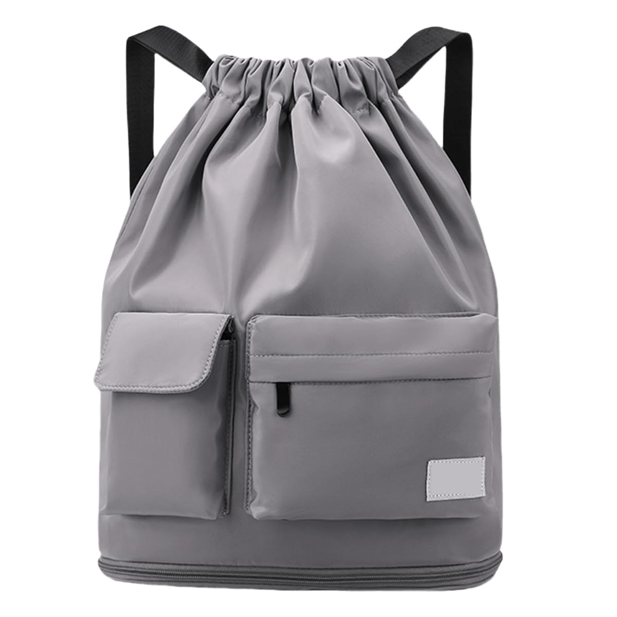 TERRIFI Gym Bag, Sports Equipment Mesh Bag with Drawstring for Swimming, Beach, Diving, Travel, Gym, Waterproof Sports Bag, Casual Lightweight Outdoor Backpack, Large Capacity (Gray)
