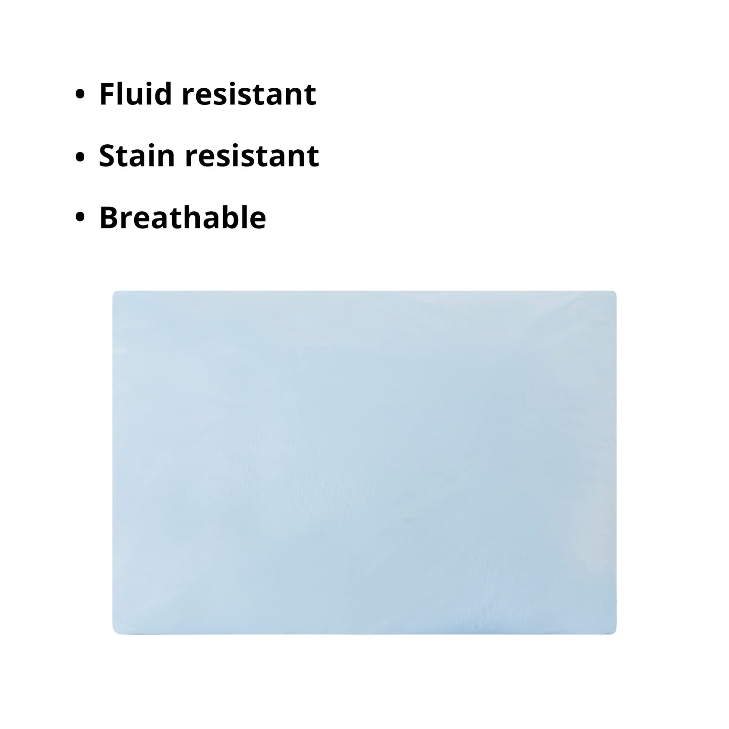 McKesson Medical Pillow [1 Count] Reusable Hospital Bed Pillows, Vinyl Cover, Fluid Moisture and Stain-Resistant, Blue, 19 in x 25 in - Medaid International