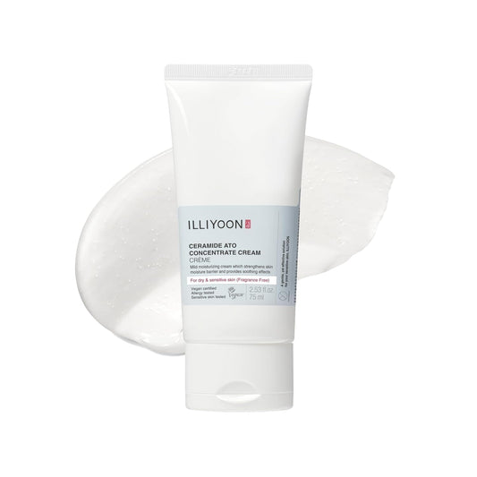 Illiyoon Ceramide Ato Concentrate Cream | Moisturizer for Dry & Sensitive Skin, 100hr Lasting Hydration, For Face & Body, Gentle for Infants, Moisture Barrier Repair, Vegan Certified, 2.53 fl.oz. - Medaid International