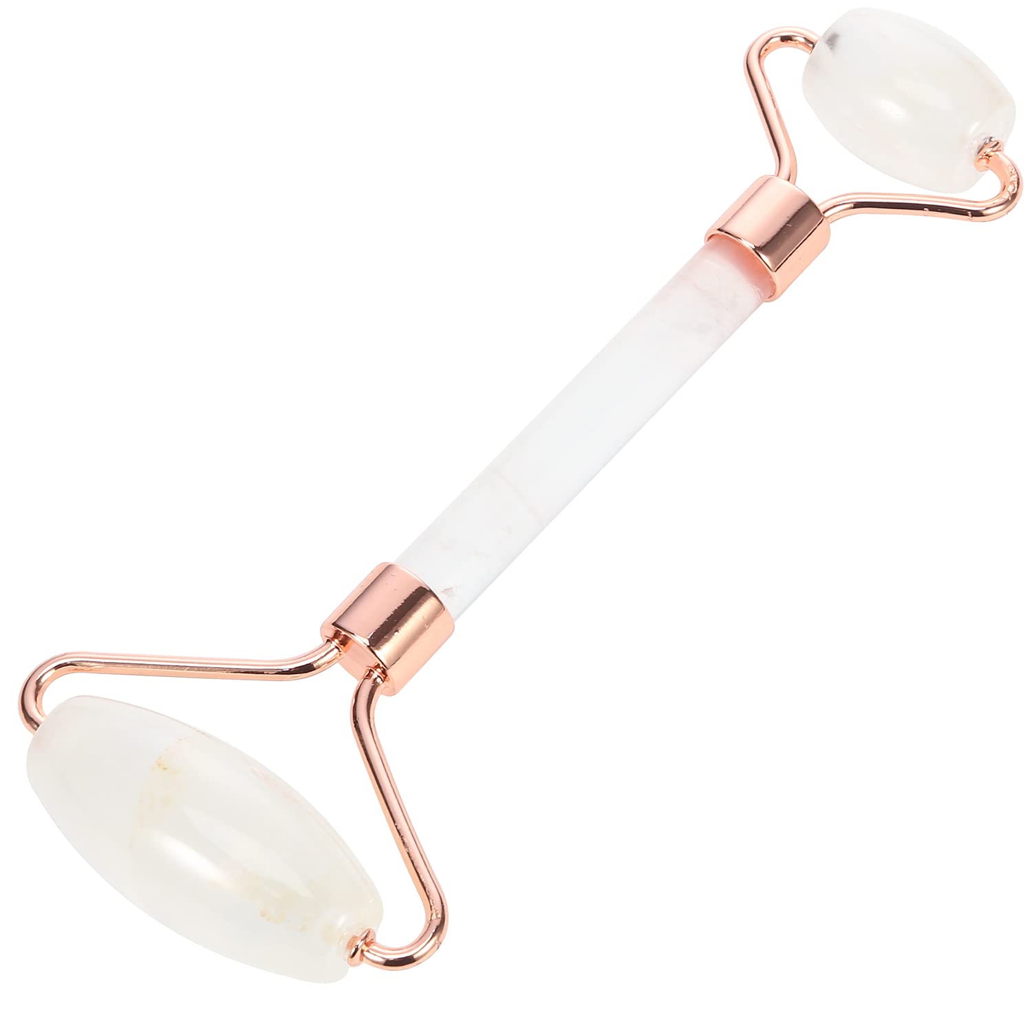 C CRYSTAL LEMON White Natural Face Roller, Jade Gua Sha Sculptor for Aging Wrinkles and Puffiness - Natural White Facial Roller Guasha Tool - Premium Jade Face Roller Cold Roller for Face - Medaid International