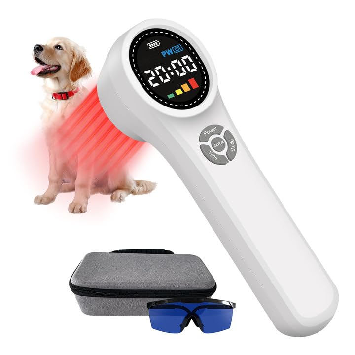 HIAiL Cold Laser Therapy Device for Dogs, Muscles and Joints Pain Relief, 4x980nm 4x810nm 16x660nm Veterinary Laser Therapy Machine for Cats, Horses and Animals, Laser Therapy Device for Pets at Home - Medaid International