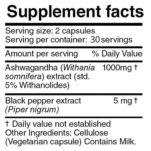 herbolab Ashwagandha KSM 66 15:1 with Black Pepper Extract (Higher Absorption) Max Potency Full Spectrum 5+% Withanolides - Medaid International
