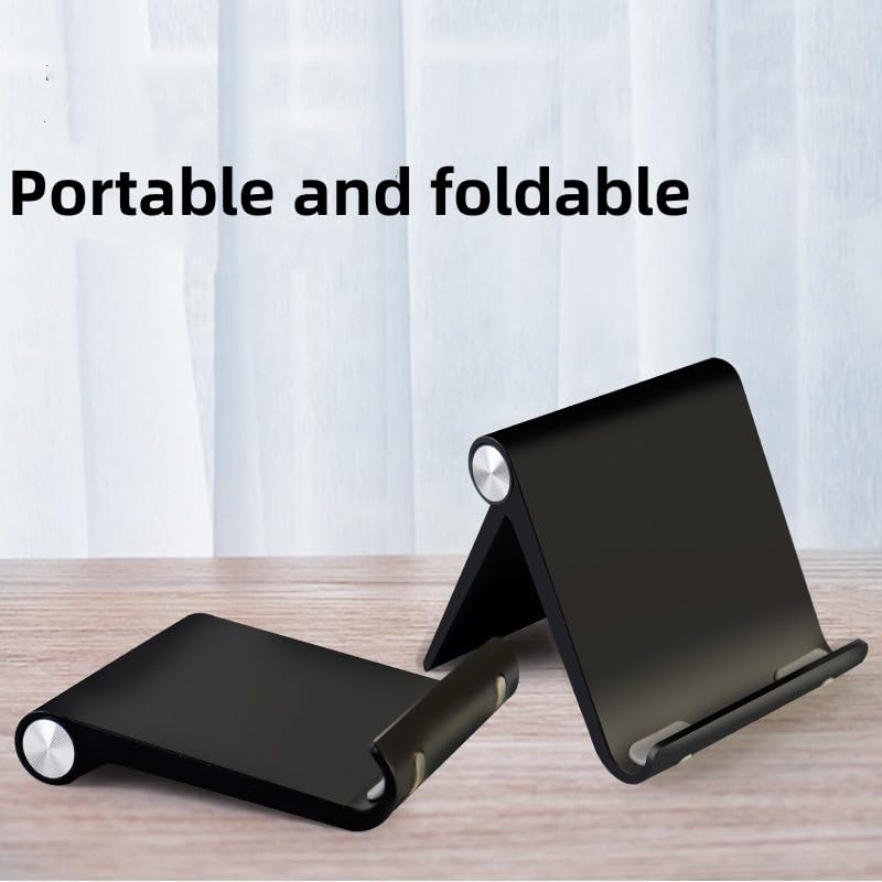 Tablet Stand Holder, Adjustable Foldable Cell Phone Stand Compatible for Most iPad and Smartphones Home Office Accessorie - Medaid International