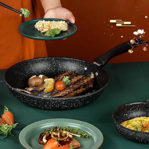 Aiyayou - Nonstick Saute Frying Pan with Wheat Stone Coating, Dishwasher Safe, Induction Compatible, 4.72in