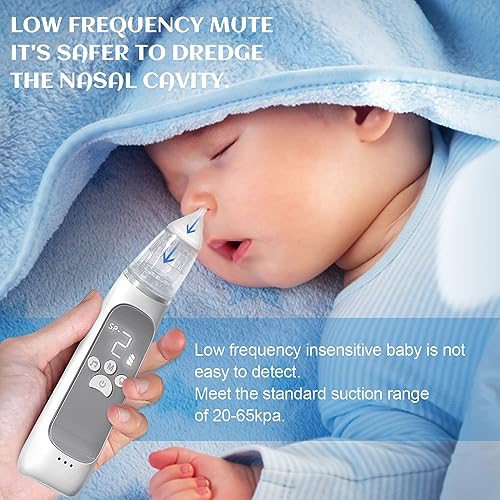 Melque - Electric Nasal Aspirator for Kids, 3 Suction Levels, USB Charging, Soothing Music