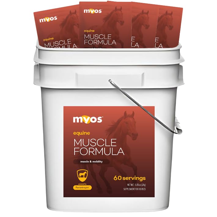 MYOS Equine Muscle Formula - 60 Servings Bucket with Individual Serving Paks - Medaid International