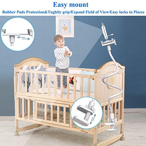 Derebir - Universal Baby Monitor Stand with Flexible Gooseneck, 33 Inch Height, Compatible with Most Baby Monitors