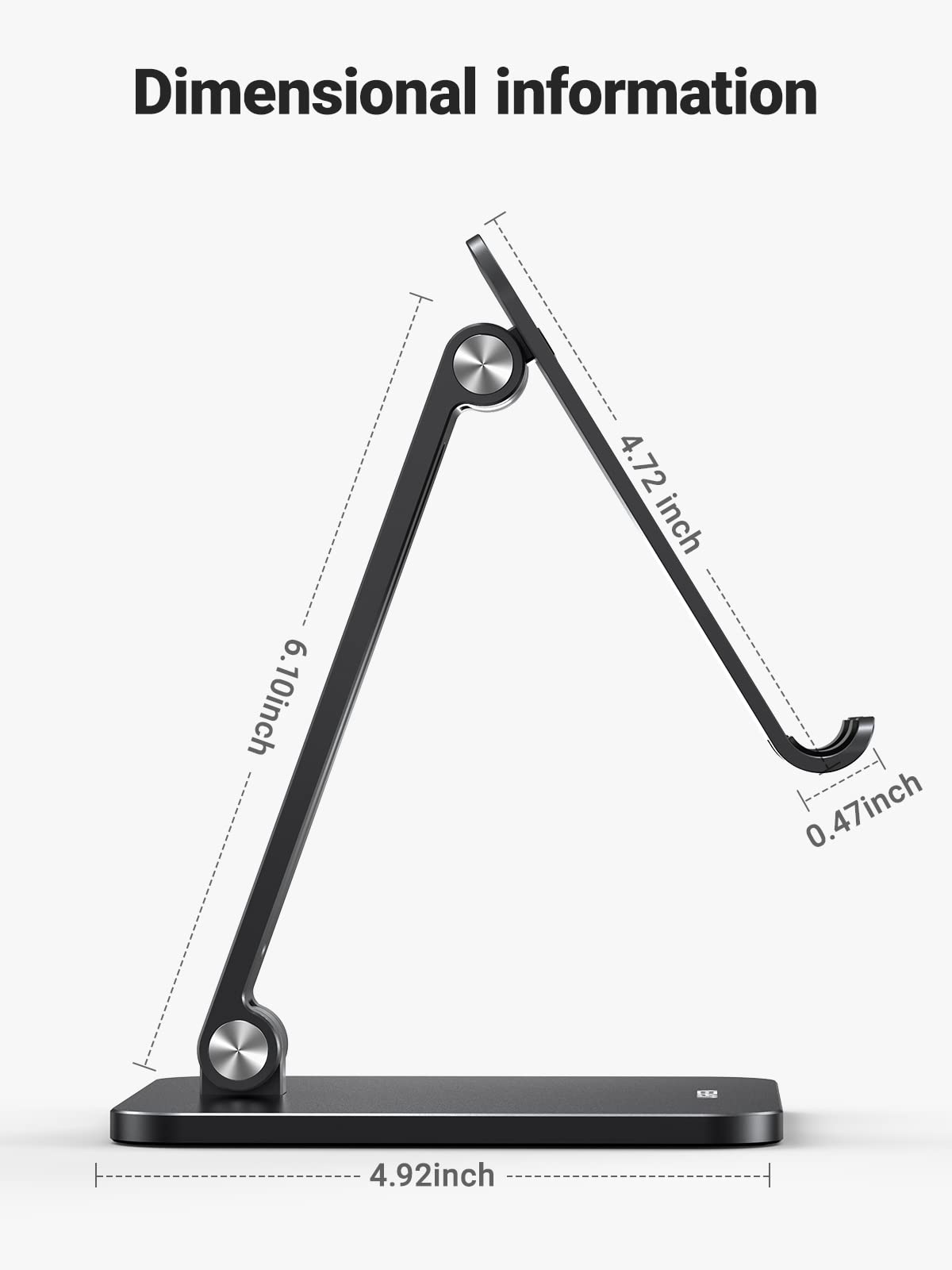 UGREEN Tablet Stand Compatible for iPad Desk Stand Holder Adjustable Aluminum Thicker Base Compatible with iPad Pro Air Mini 13 12.9 11 Inch Home Office Desk Accessories Black - Medaid International