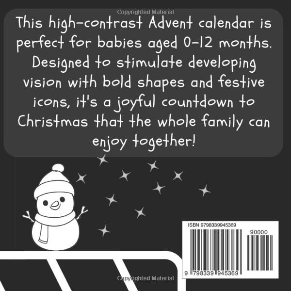 My First Advent Calendar: For Babies 0-12 Months | High Contrast Baby Book for Newborns | Black and White Simple Images for Developing Infant Eyesight | Visual Stimulation - Medaid International