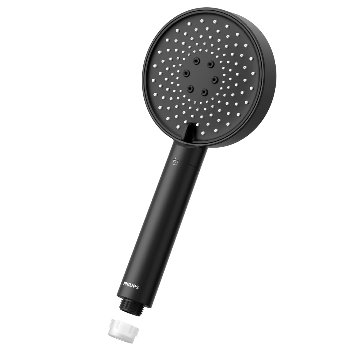 Philips Shower Water Filter, Protect Your Skin and Hair, Effectively Eliminate Chlorine and Other Large Particles, Three Spray Modes, 1 Meter Filtering Capacity, Black