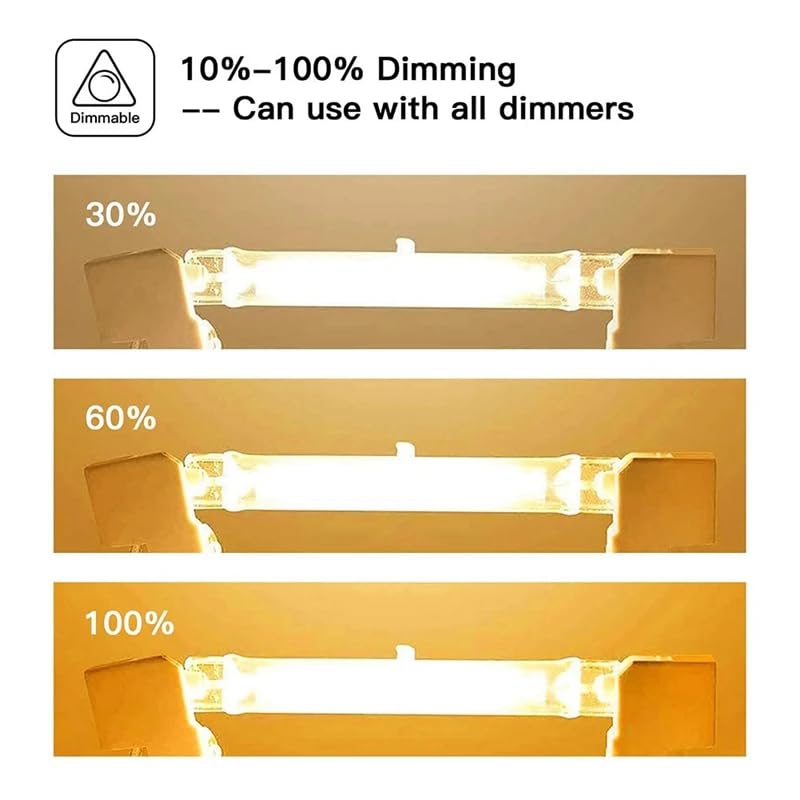 Ledloclb - 5PCS R7s Halogen Light Bulbs, 220-240V, 500W, 118mm, High Colour Temperature