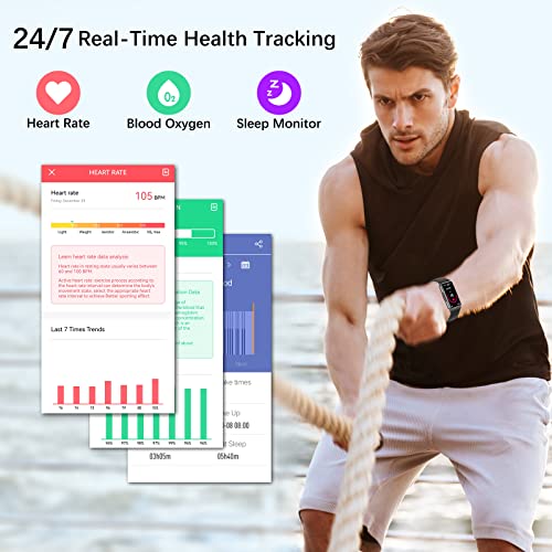 Ecosoon - IP68 Waterproof Smartwatch with Heart Rate Monitor & 123 Sports Modes