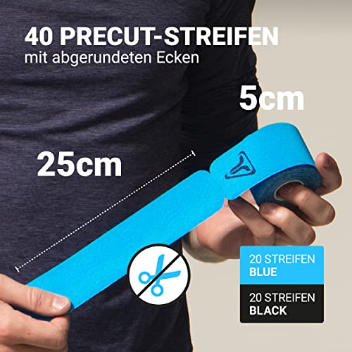 Truetape - TRUETAPE® Kinesiotape Duo Pack - 40 Pre-Cut Strips, Waterproof & Elastic