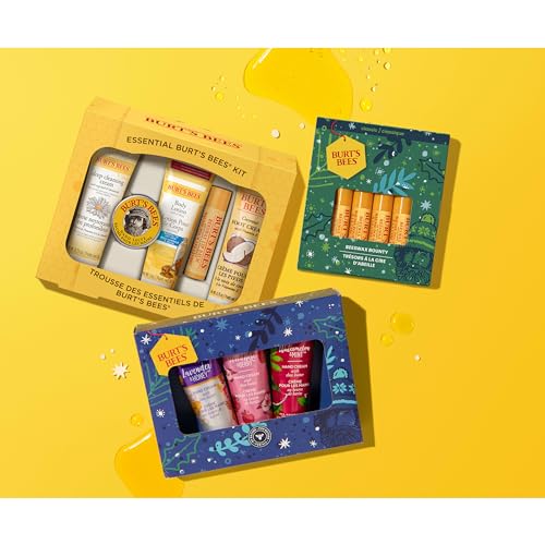 Burt's Bees Gifts Ideas - Essential Everyday Beauty Set, 5 Travel Size Products - Deep Cleansing Cream, Hand Salve, Body Lotion, Foot Cream and Lip Balm - Medaid International
