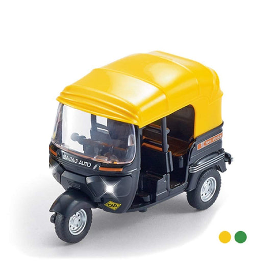 MTG Metro Toys & Gift 1: 14 Scale Bajaj Auto Die Cast Metal Rickshaw Model (Multicolour)