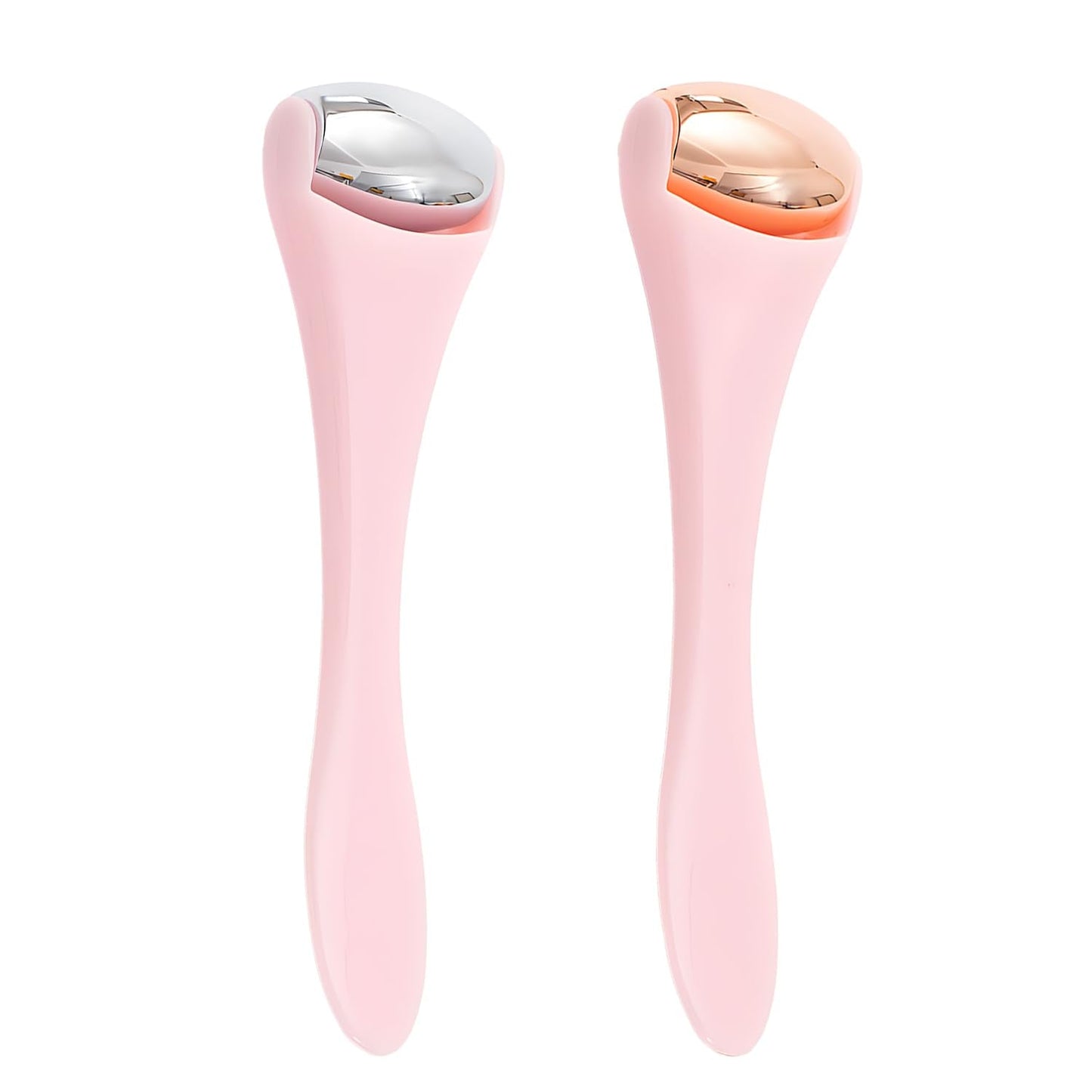 TORMEN Mini Eye & Face Rollers, Stainless Steel Eye Massage Ice Roller, Facial Beauty Tool for reduces puffy eyelids, Dark Circles Relief, Skin Care,muscle soreness,Facial cold compress (2pcs, Pink) - Medaid International
