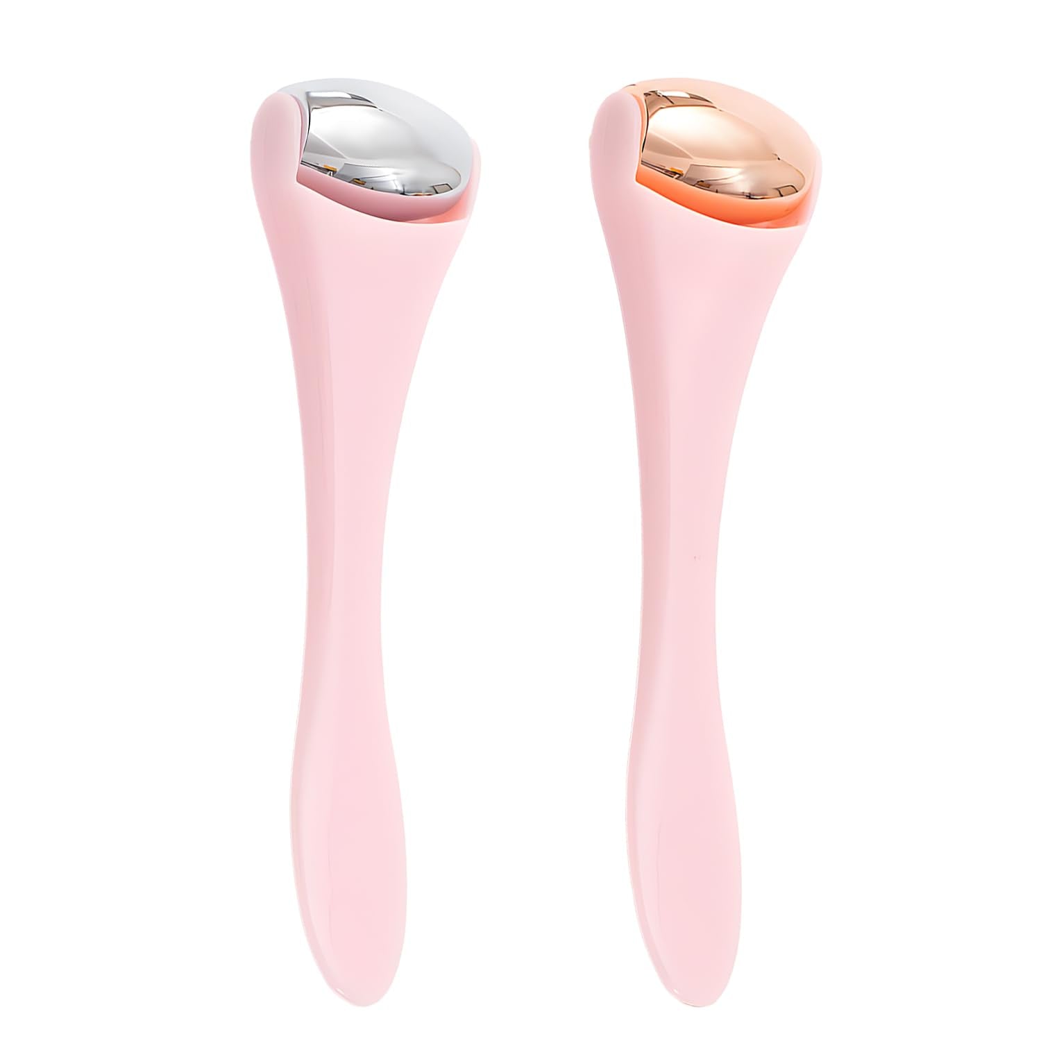 TORMEN Mini Eye & Face Rollers, Stainless Steel Eye Massage Ice Roller, Facial Beauty Tool for reduces puffy eyelids, Dark Circles Relief, Skin Care,muscle soreness,Facial cold compress (2pcs, Pink) - Medaid International