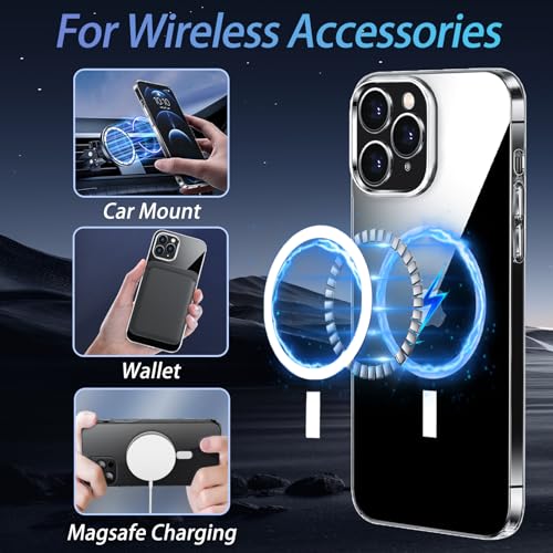S. Tedazo - Magnetic Clear iPhone XR Case, Magsafe Compatible, Shockproof, Anti-Yellow
