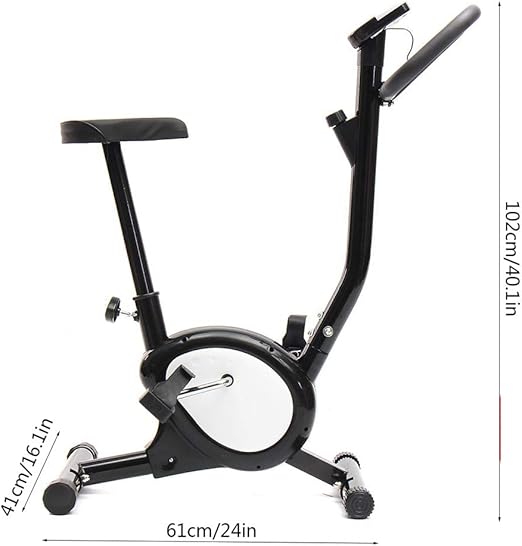 Foldable Silent Indoor Fitness Bike with LCD Display & Comfy Seat
