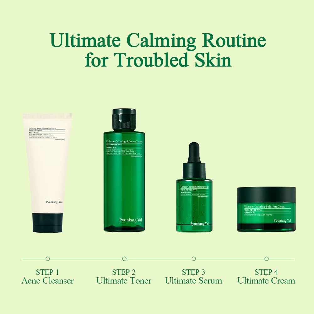 Pyunkang Yul PKY Ultimate Calming Solution Cream for Sensitive Skin with Patented Ingredients, Moisturizer Intensely Calms & Soothes Redness with Cica & Tea Tree, Korean Skincare (1.01 Fl. Oz, 30ml) - Medaid International