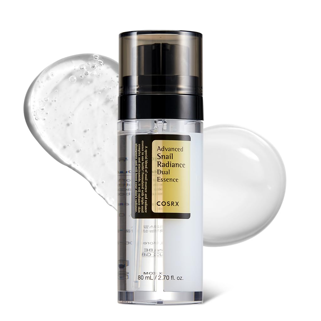 COSRX Niacinamide 5% + Snail Mucin 74% Dual Essence, Anti Aging Face Serum for Dull Skin, Mothers day gifts for mom, Sensitive Skin, Not Tested on Animals, Korean Skin Care, 2.70 fl.oz / 80ml - Medaid International