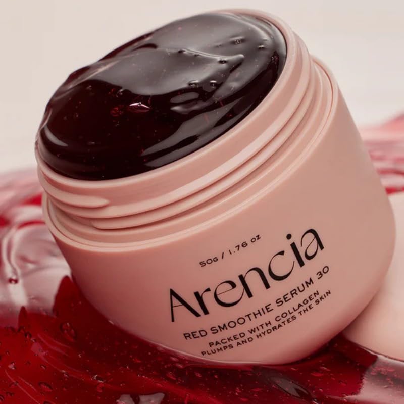 Arencia Overnight Red Smoothie Face Mask Serum, Glowing & Soothing with 30% red collagen, Niacinamide, Peptide, Vitamin E - Medaid International