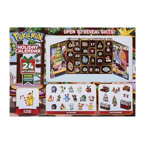 Pokémon Holiday Calendar 2025 Features 16 2Inch Battle Figures with Special Finish - Medaid International