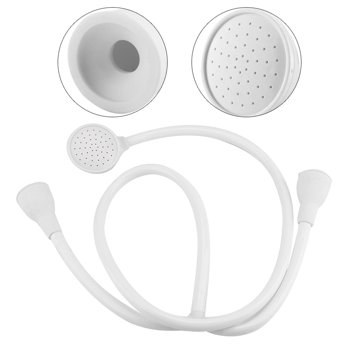 Double Tap Push on Bath Shower Head and Hose Hairdresser Shampoo Spray Pet Cleaner Set Sink Hose Attachment