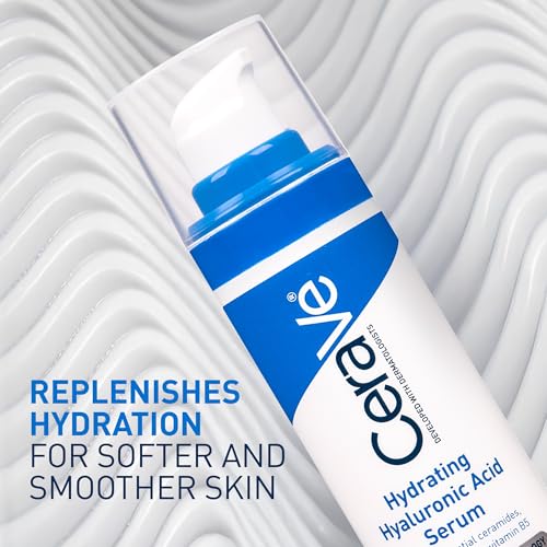 Cerave Hyaluronic Acid Serum for Face with Vitamin B5 and Ceramides, Hydrating Face Serum for Dry Skin, Fragrance Free, 1 Ounce - Medaid International