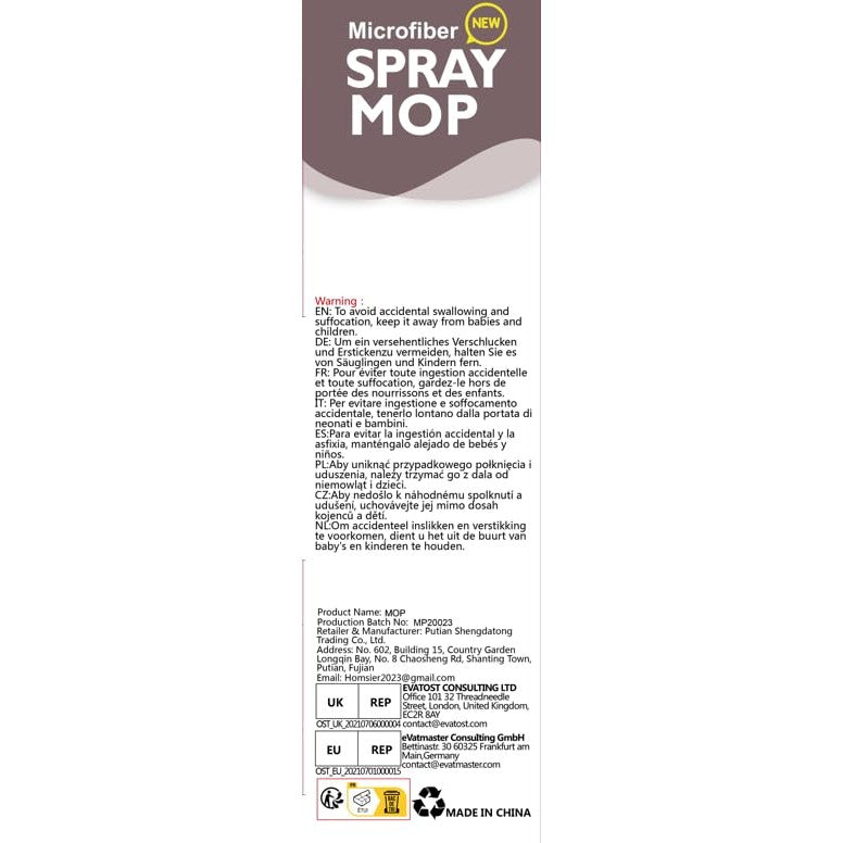 Spray Mops for Floor Cleaning - HOMSIER Microfiber Mop Wet Dry with 3 Washable Pads 550ML Refillable Bottle for Hardwood Wood Laminate Tile Marble Kitchen Home Hard Floors - Medaid International