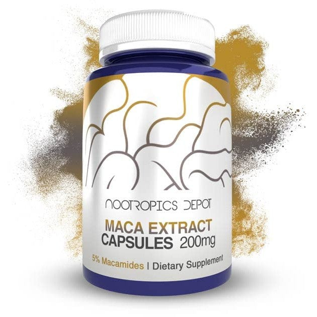 Maca Extract Capsules | 5% Macamides | Lepidium meyenii | Mood, Energy, and Vitality | 60 Count - Medaid International