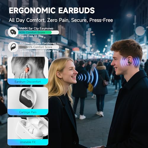 VNMN - Open Ear Bluetooth 5.3 Earbuds, 36H Playtime, IPX7 Waterproof, Lightweight