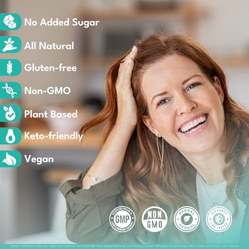 Women's Balance Hair Growth Supplements, Ages 45 and Up, Customer Proven for Visibly Thicker Hair and Scalp Coverage, Soy-Free, Made with 26 Ingredients Including Beta Carotenes - 2 Month Supply - Medaid International