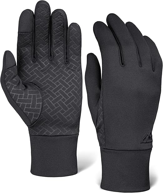 KASTWAVE Winter Touchscreen Gloves - Water Resistant, Windproof & Thermal, for Running, Cycling, Driving, Hiking - Ski Glove Liners for Cold Weather, Unisex for Men & Women