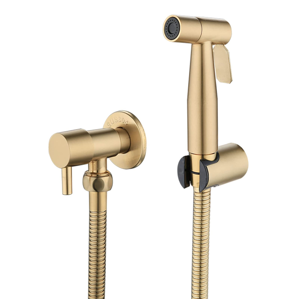 LOSCHEN LOSCHEN Stainless Steel Bidet Sprayer Kit for Toilet, Hand Held Shower Sprayer Shattaf Toilet Attachment for Pet Bath/Personal Hygiene/Bathroom, Easy to Install (Black)