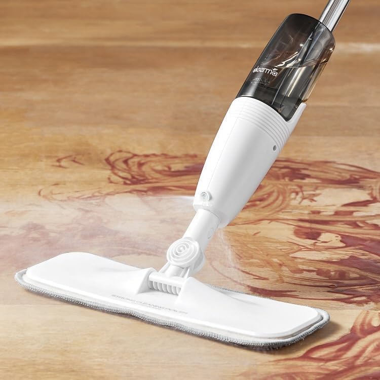 DEERMA Spray Mop for Floor Cleaning with Microfiber Reusable Washable Pad Refills, 360 Rotation Flat Mop for Hardwood Laminate Ceramic Tile Floor, 4 Mop Pads - Medaid International